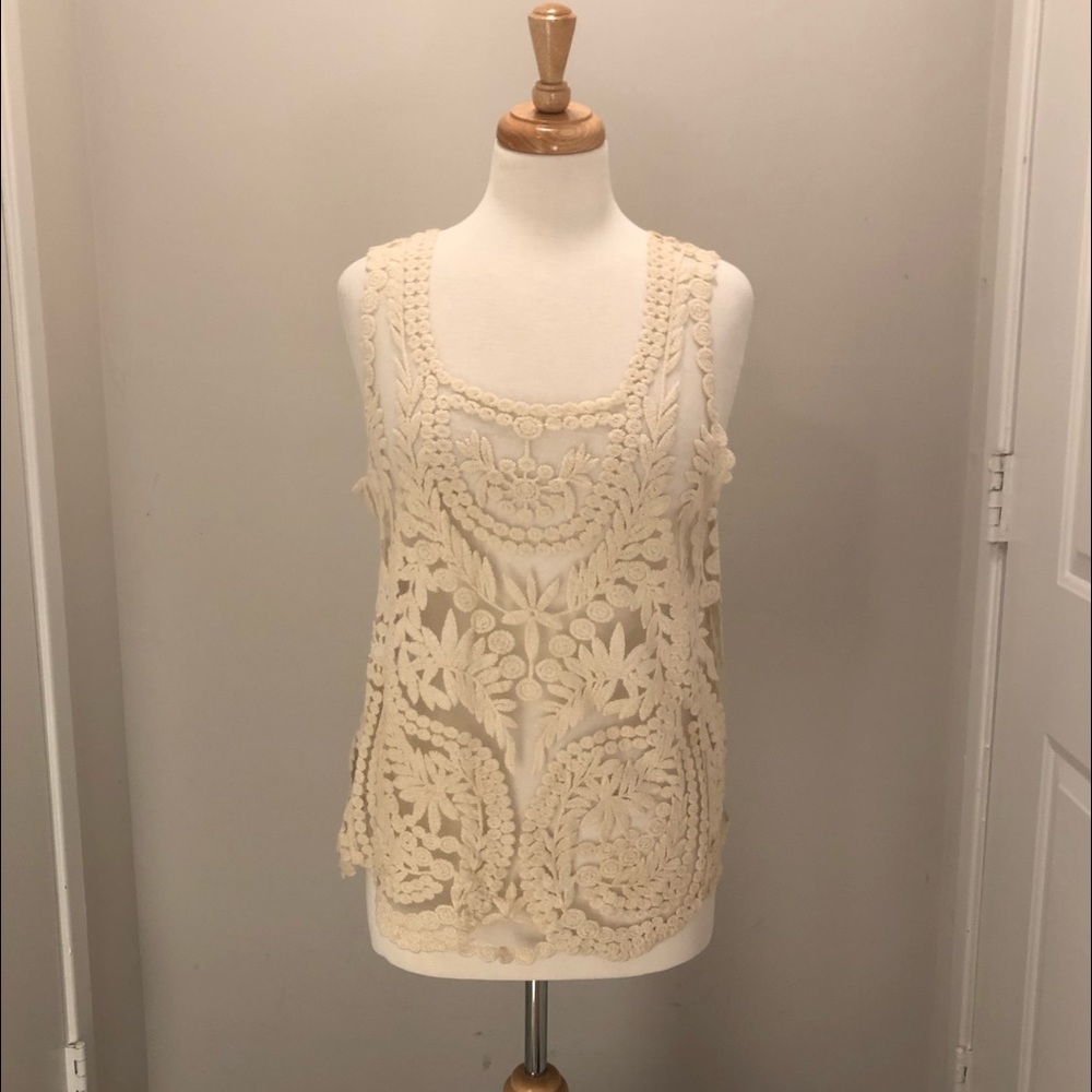 B Sharp Lace Sleeveless Top